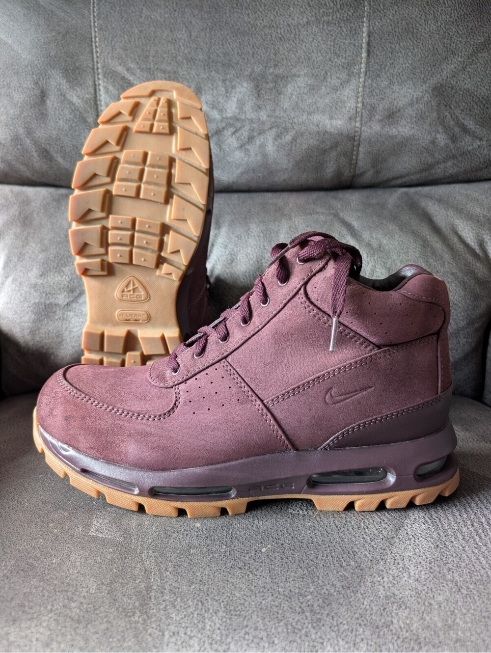 Nike ACG Air Max Goadome Boots Men's 11.5 Deep Burgundy Gum Winter Hiking